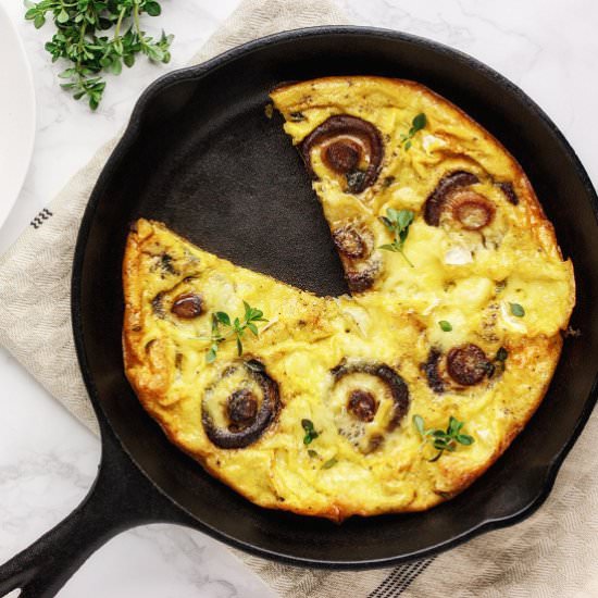 Mushroom and Camembert Frittata
