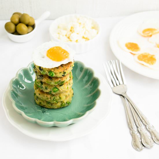 Potato,Pea & Mint Fritters