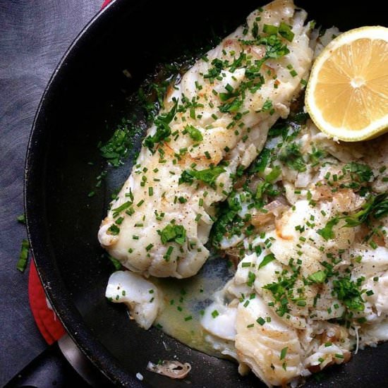 Pan Roasted Cod w/ Fresh Herbs