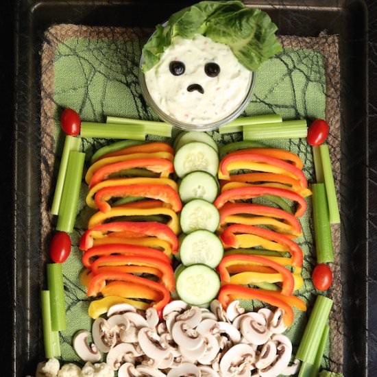 Healthy Halloween Veggie Tray