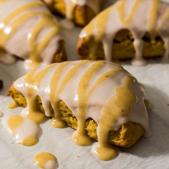 Double-Glazed Pumpkin Scones
