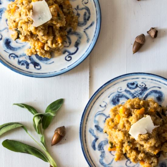 Butternut Risotto with Pears & Sage