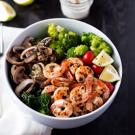 Green Kale Shrimp Bowl