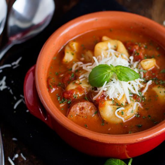 Sausage & Tortellini Soup
