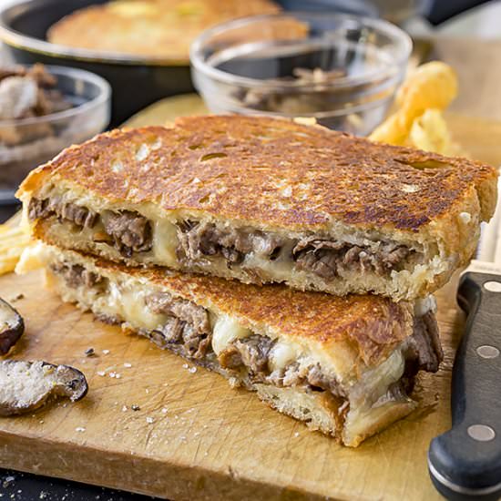 Steak & Mushroom Grilled Cheese