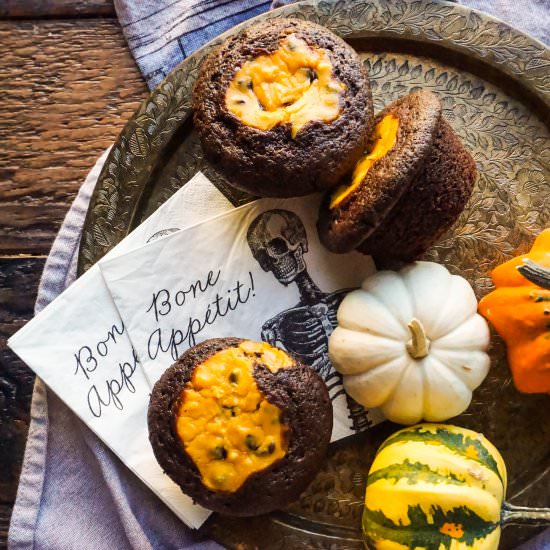 Pumpkin Black Bottom Cupcakes