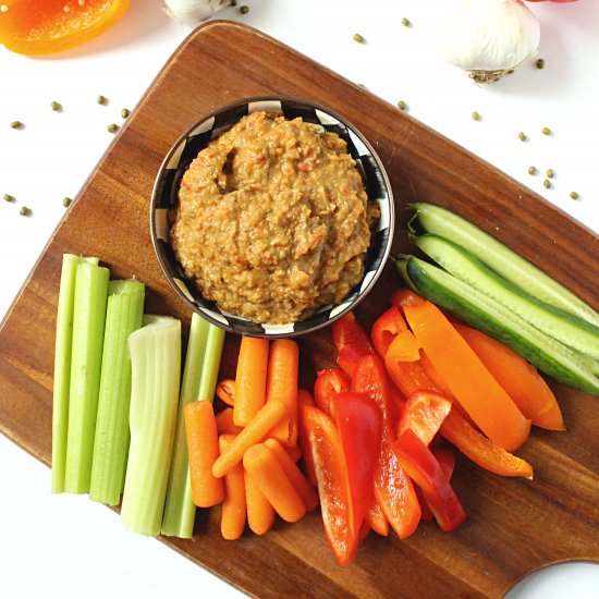 Roasted Red Pepper & Mung Bean Dip