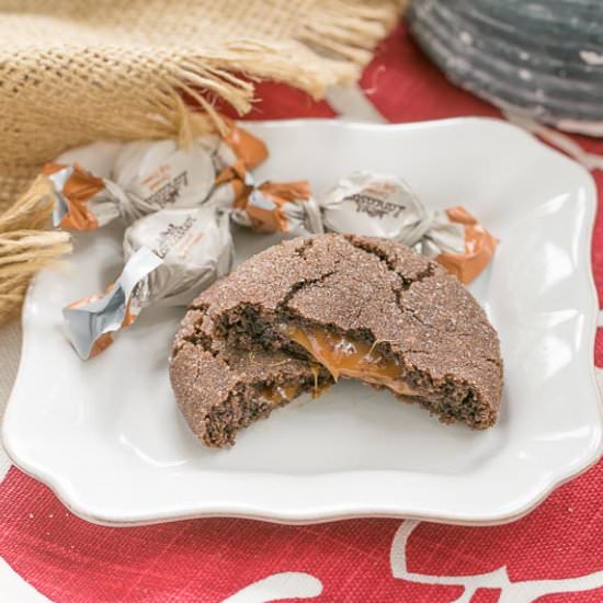 Caramel Filled Chocolate Cookies