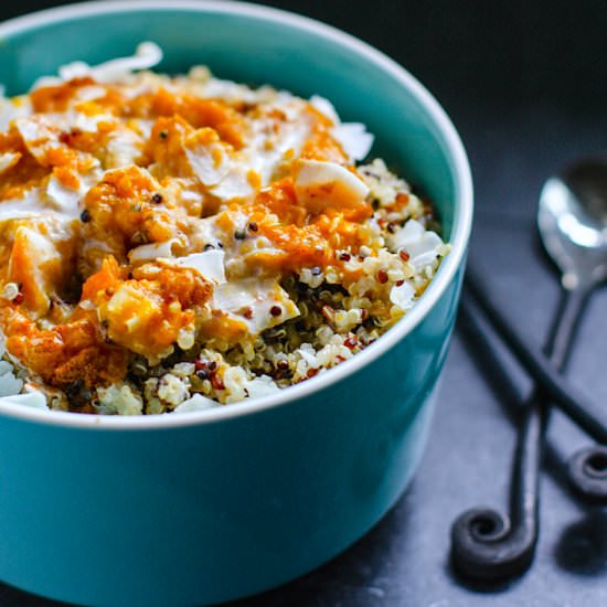 Coconut Creamed Pumpkin Quinoa