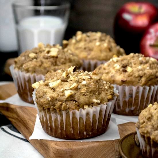 Apple Banana Streusel Muffins