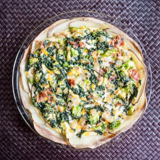 Loaded Baked Potato No-Crust Quiche