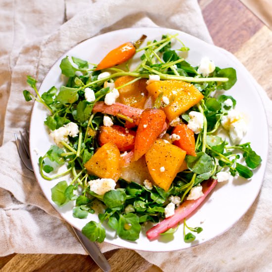 Fall Vegetable and Watercress Salad