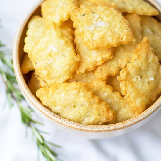 Parmesan Cheese and Rosemary Cracke