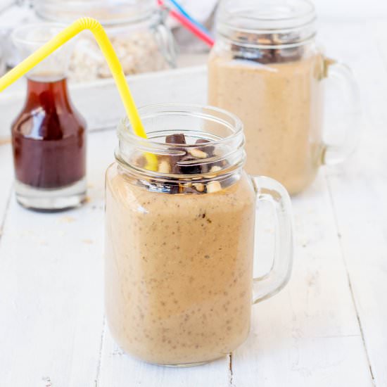 Banana oats espresso smoothies
