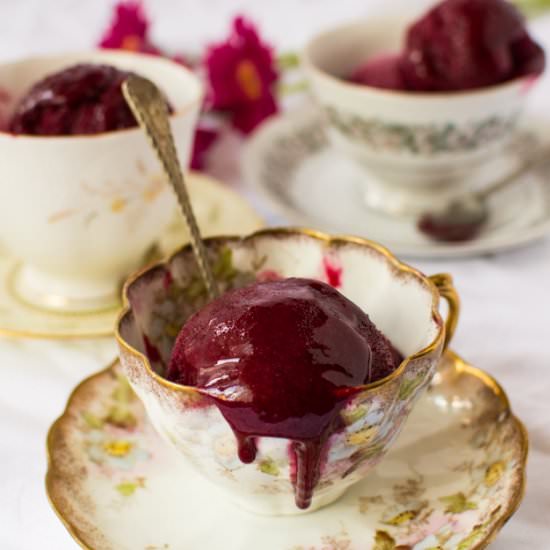 Damson & Gin Sorbet