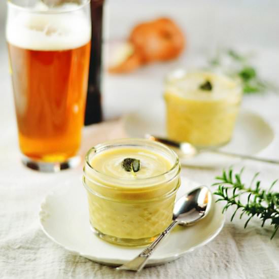 Celery Root Soup with Fried Sage