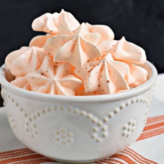 Pumpkin Spice Meringue Cookies