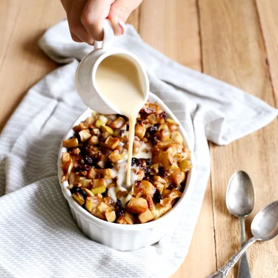 Apple Bourbon Bread Pudding