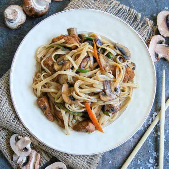 Ginger Mushroom and Chicken Stir Fry