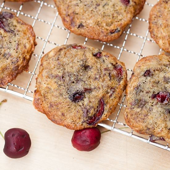 Fresh Cherry and Chocolate Cookies