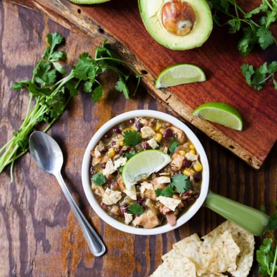 Crockpot Verde Chicken Chili