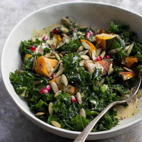 Kale + Kabocha Squash Salad