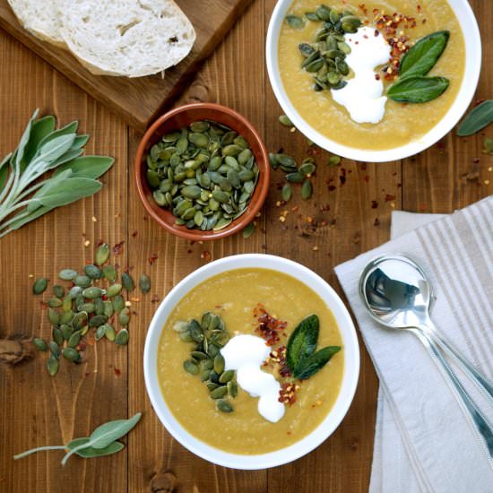 Spiced Pumpkin & Lentil Soup
