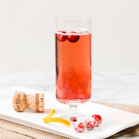 Cranberry Orange Prosecco Cocktail