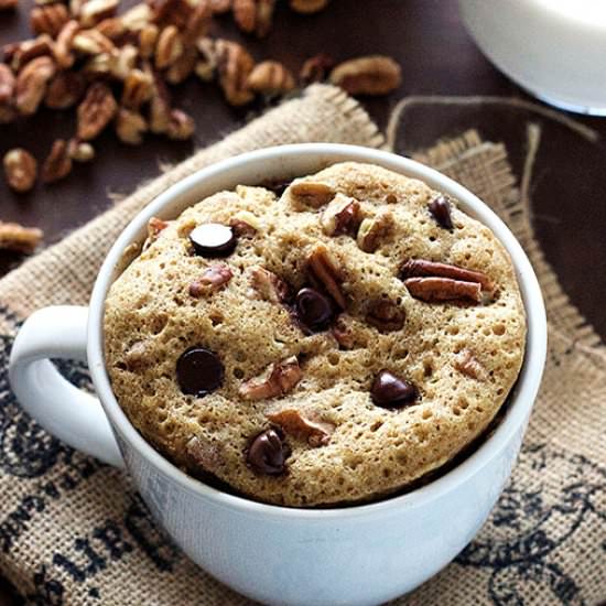 Chocolate Chip Pecan Mug Cake