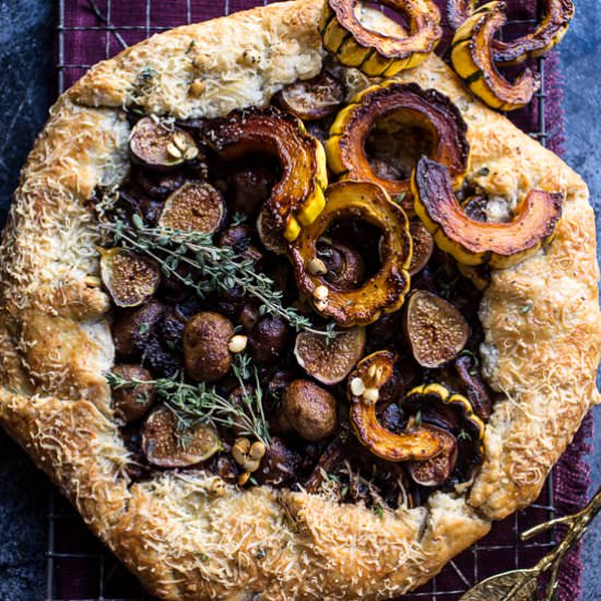Buttered Mushroom and Bacon Galette