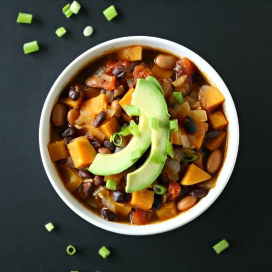 Sweet Potato and Black Bean Chili