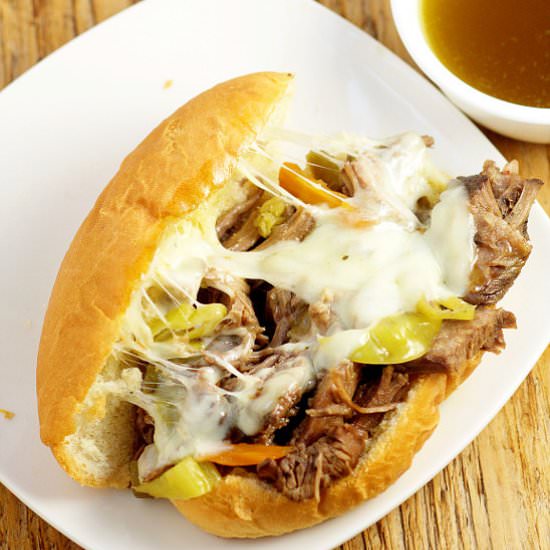 Crockpot Italian Beef Sandwiches