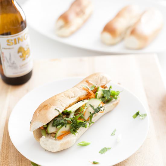 Spicy Tofu Bahn Mi Sandwich