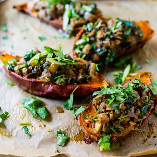 Healthy Stuffed Sweet Potatoes