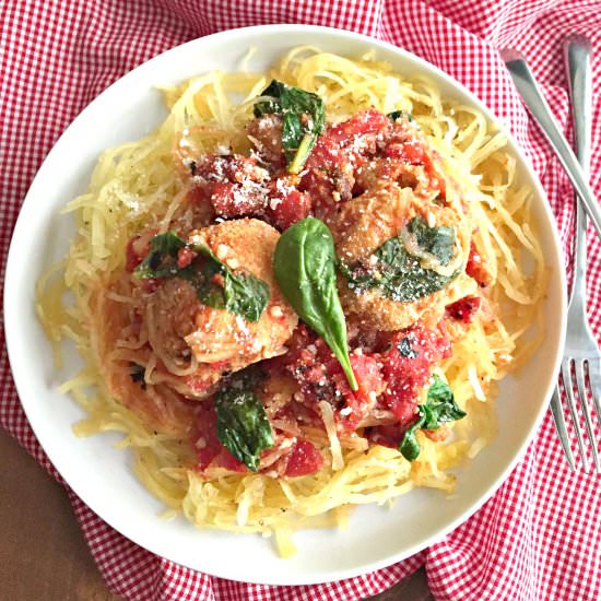 Turkey Meatballs & Spaghetti Squash