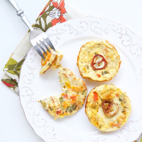 Roasted Garlic Tomato Mini Quiche