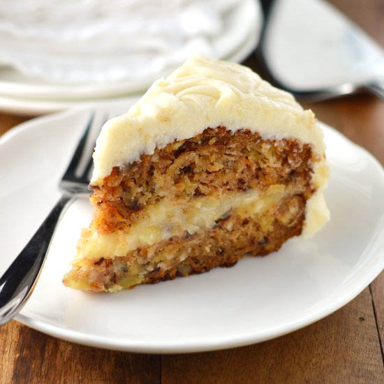 Carrot Cake with Creamy Pineapple
