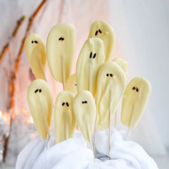 White Chocolate Ghosts and Mummies