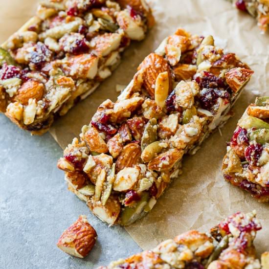 Spiced Pumpkin and Cranberry Snack Bars