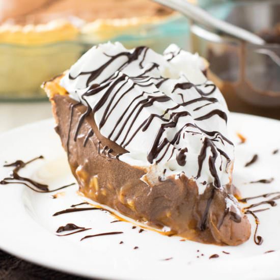 Caramel and Chocolate Pie