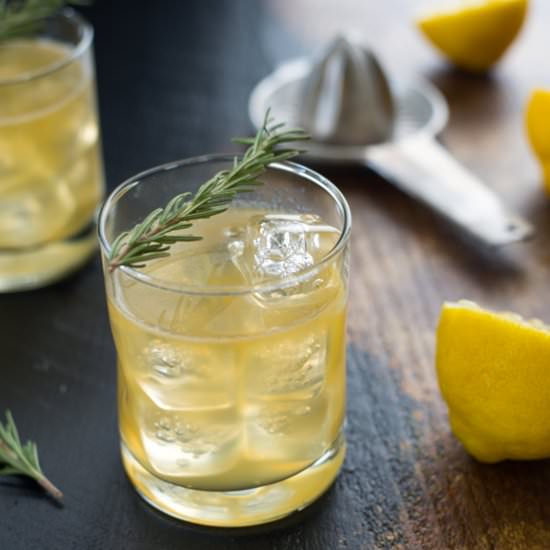 Bourbon Sour with Lemon & Rosemary