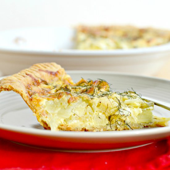 Apple, Fennel & Cheddar Quiche