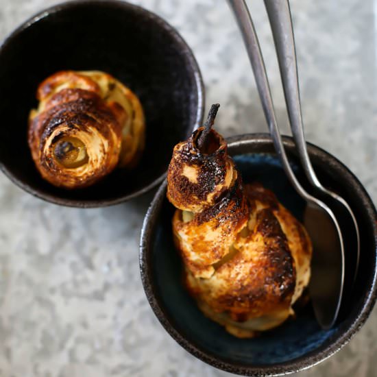 pears in french pastry