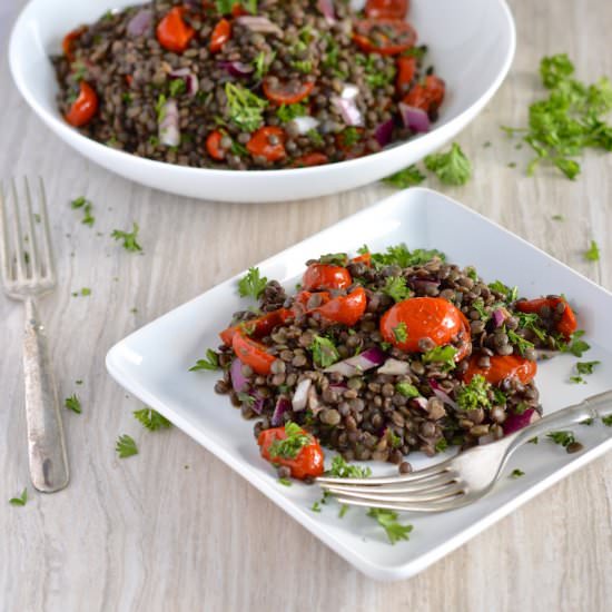 Roasted Tomato Lentil Salad