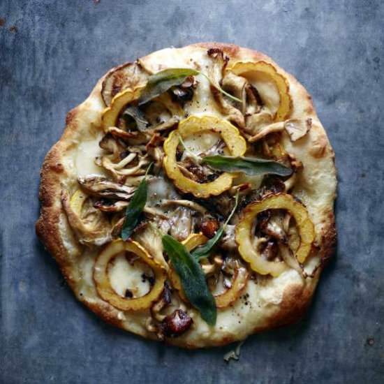 Wild Mushroom Roasted Squash Pizza