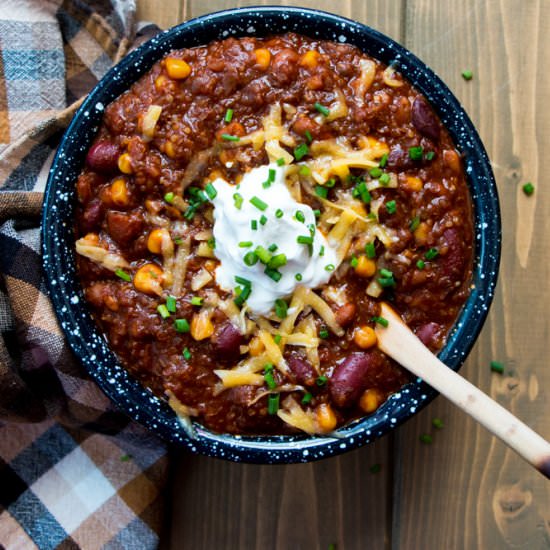 3 Bean & Quinoa Vegetarian Chili