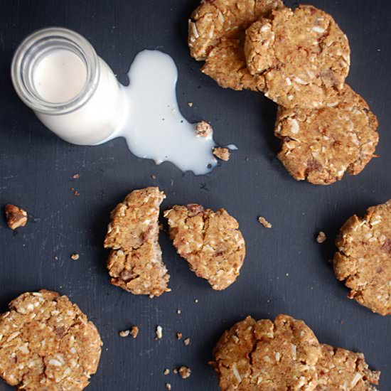 Almond, Coconut & Chocolate Cookies