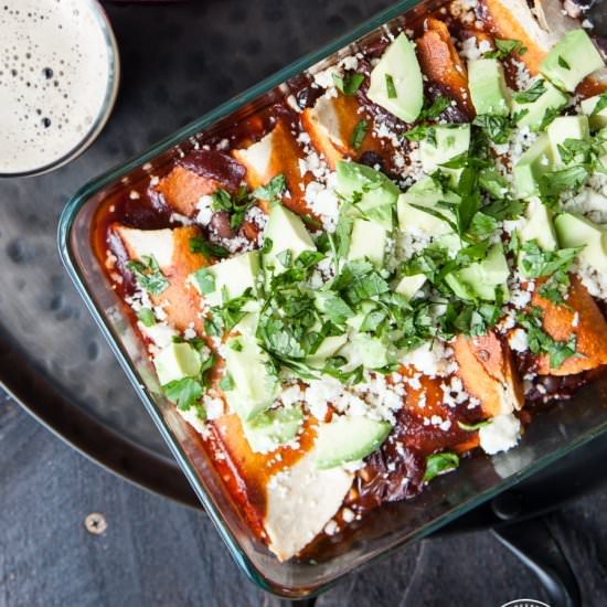 Corn and Black Bean Enchiladas