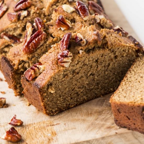 Healthy Pecan Banana Bread