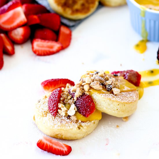 Crumpets with Passionfruit Curd